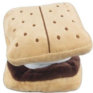 Bark Box “Begging For S'More” Campfire Collection Dog Toy Sz M/L Crinkle Squeak‎
